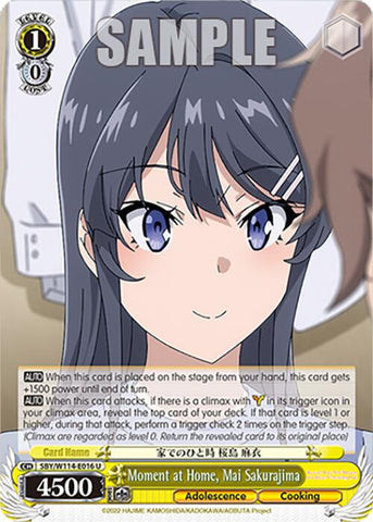 Moment at Home, Mai Sakurajima (SBY/W114-E016 U) [Rascal Does Not Dream Series]