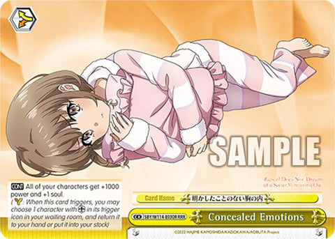 Concealed Emotions (SBY/W114-E030R RRR) [Rascal Does Not Dream Series]