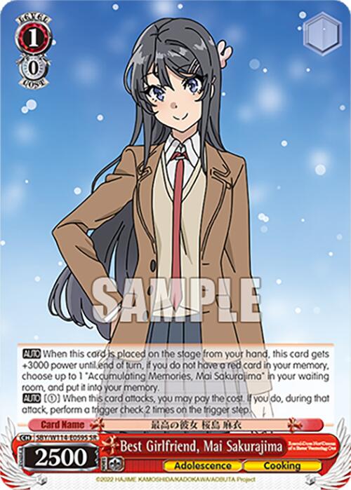 Best Girlfriend, Mai Sakurajima (SBY/W114-E059S SR) [Rascal Does Not Dream Series]