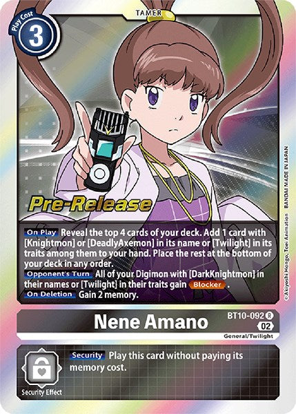 Nene Amano [BT10-092] [Xros Encounter Pre-Release Cards]