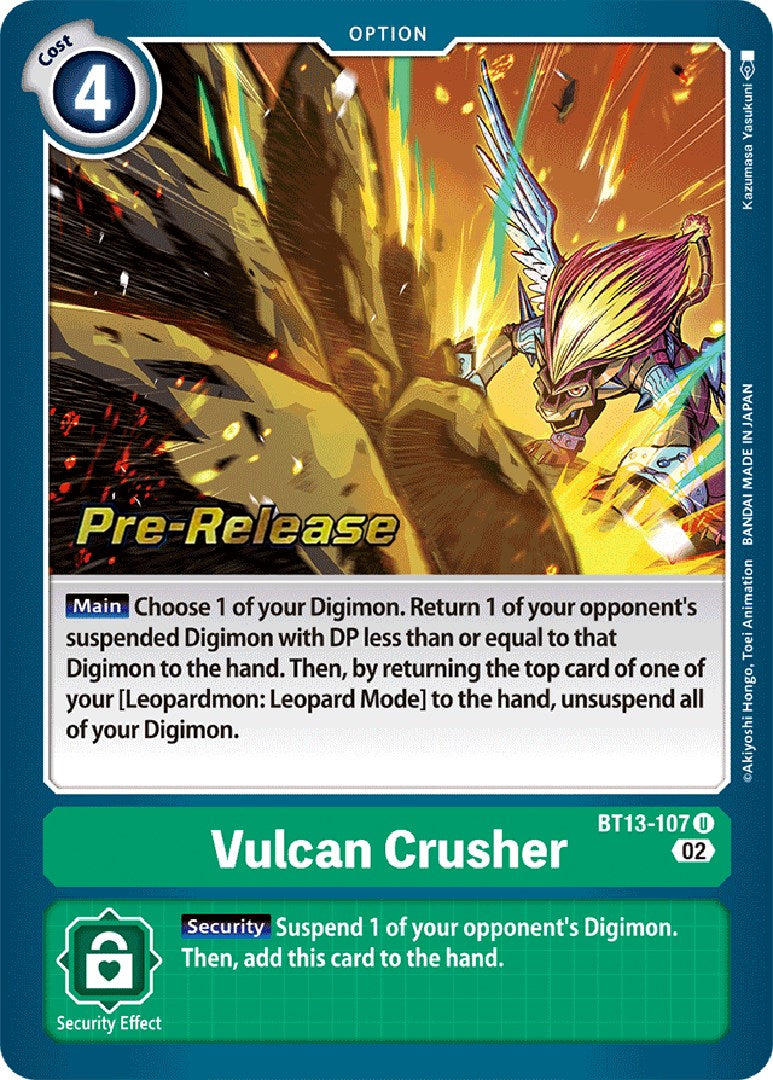 Vulcan Crusher [BT13-107] [Versus Royal Knight Booster Pre-Release Cards]