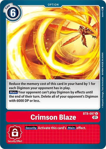 Crimson Blaze [BT8-097] [Revision Pack Cards]