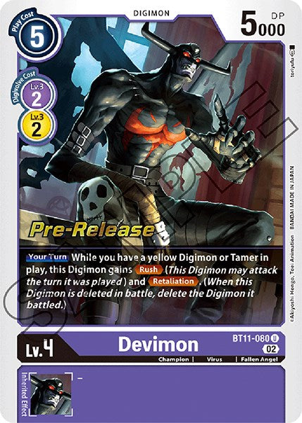 Devimon [BT11-080] [Dimensional Phase Pre-Release Promos]