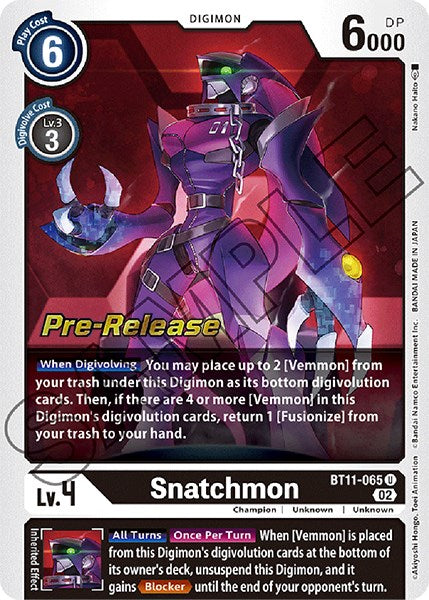 Snatchmon [BT11-065] [Dimensional Phase Pre-Release Promos]